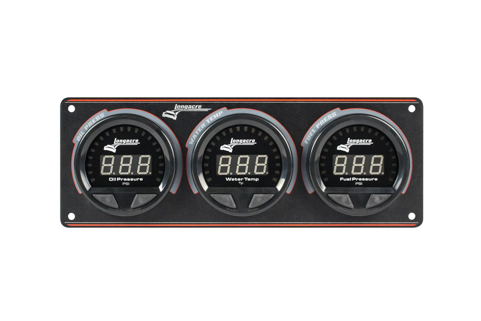 Digital Elite LED Waterproof Gauge Panel, 3 Gauge Oil Pressure/Water Temperature/Fuel Pressure 120psi - Image 3