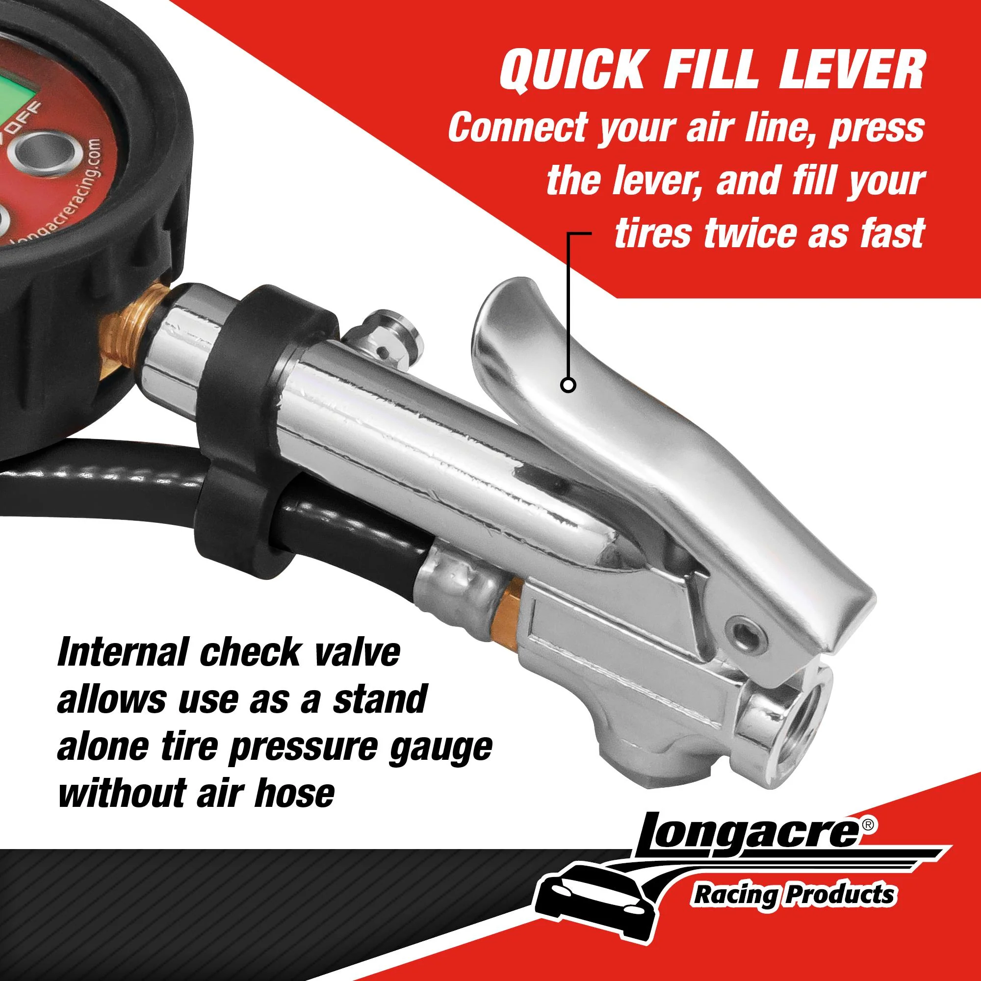 Digital Quick Fill Tire Pressure Gauge 0-60 psi - Image 3