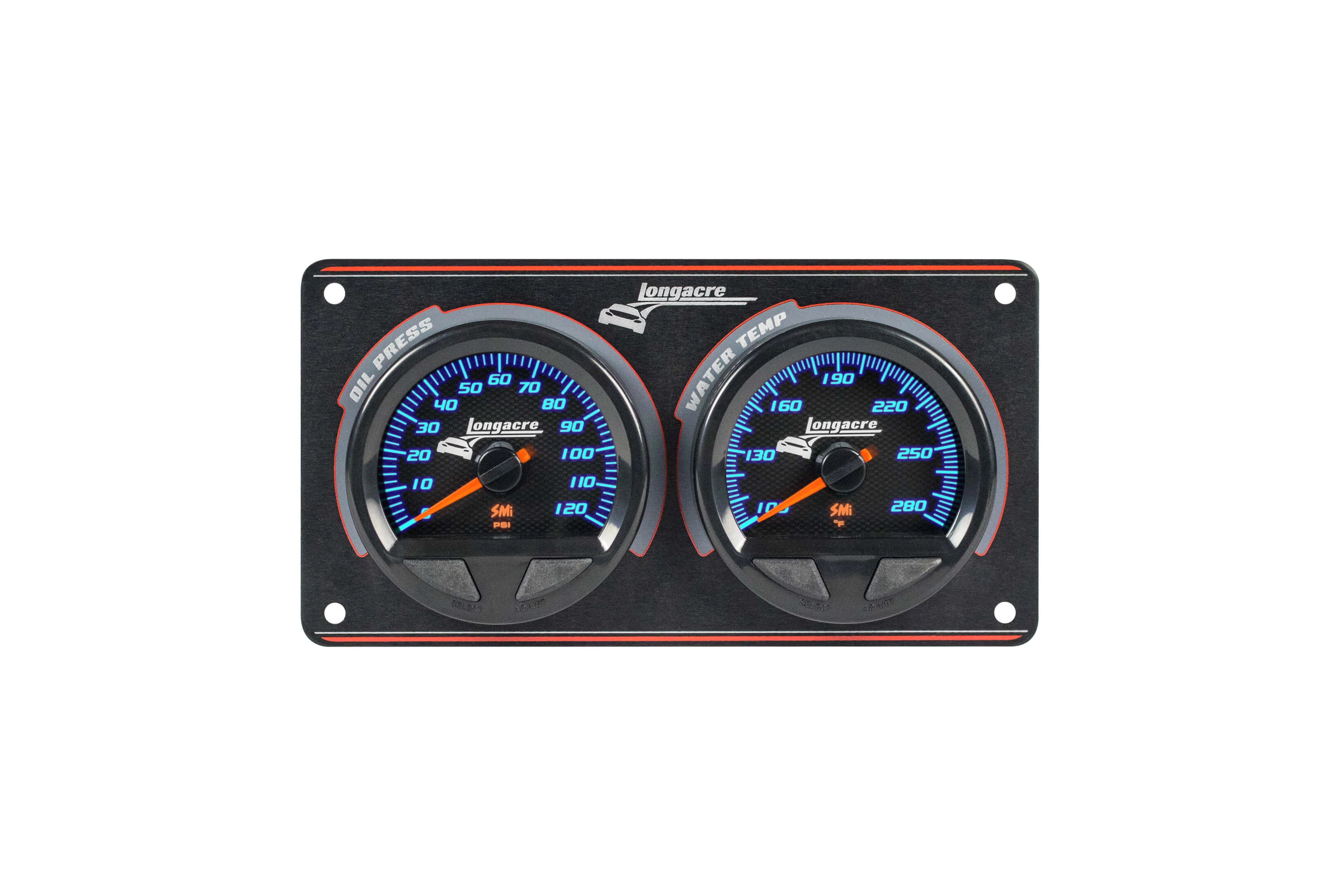 SMi⢠Elite Waterproof Gauge Panel, 2 Gauge Oil Pressure/Water Temperature