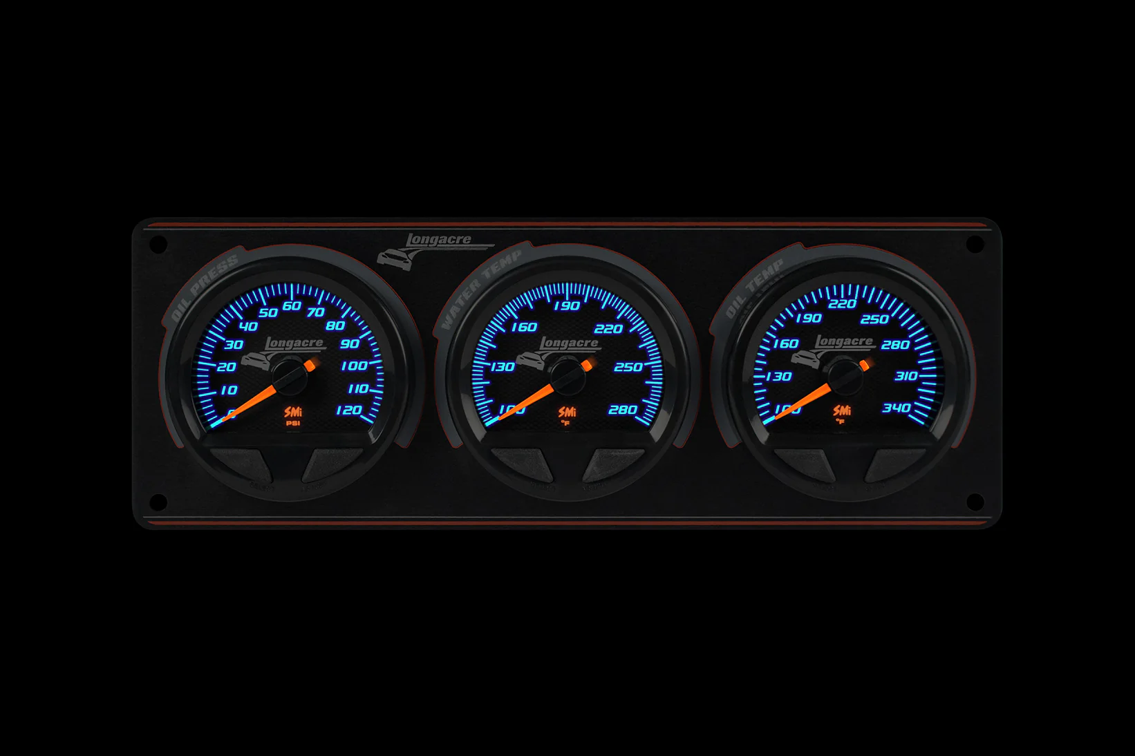SMi⢠Elite Waterproof Gauge Panel, 3 Gauge Oil Pressure/Water Temperature/Oil Temperature - Image 2