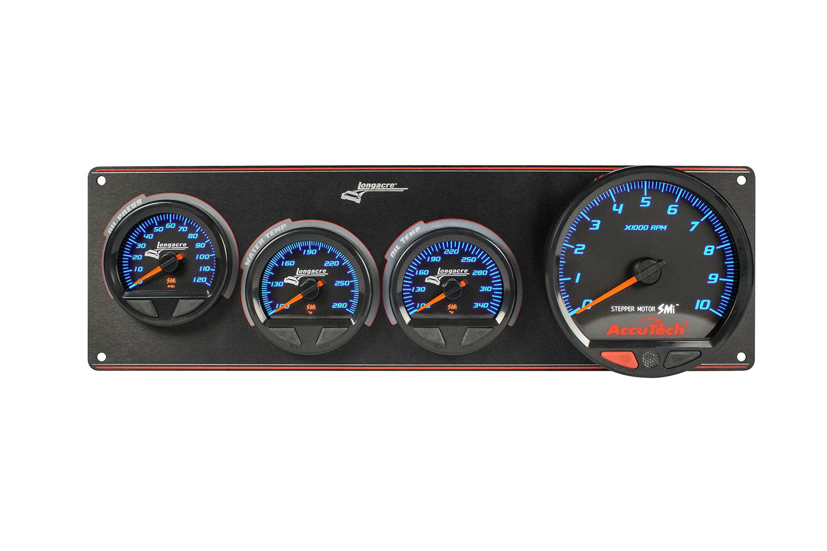 SMi™ Elite Waterproof Gauge Panel, 3 Gauge Oil Pressure/Water Temperature/Oil Temperature/Tach