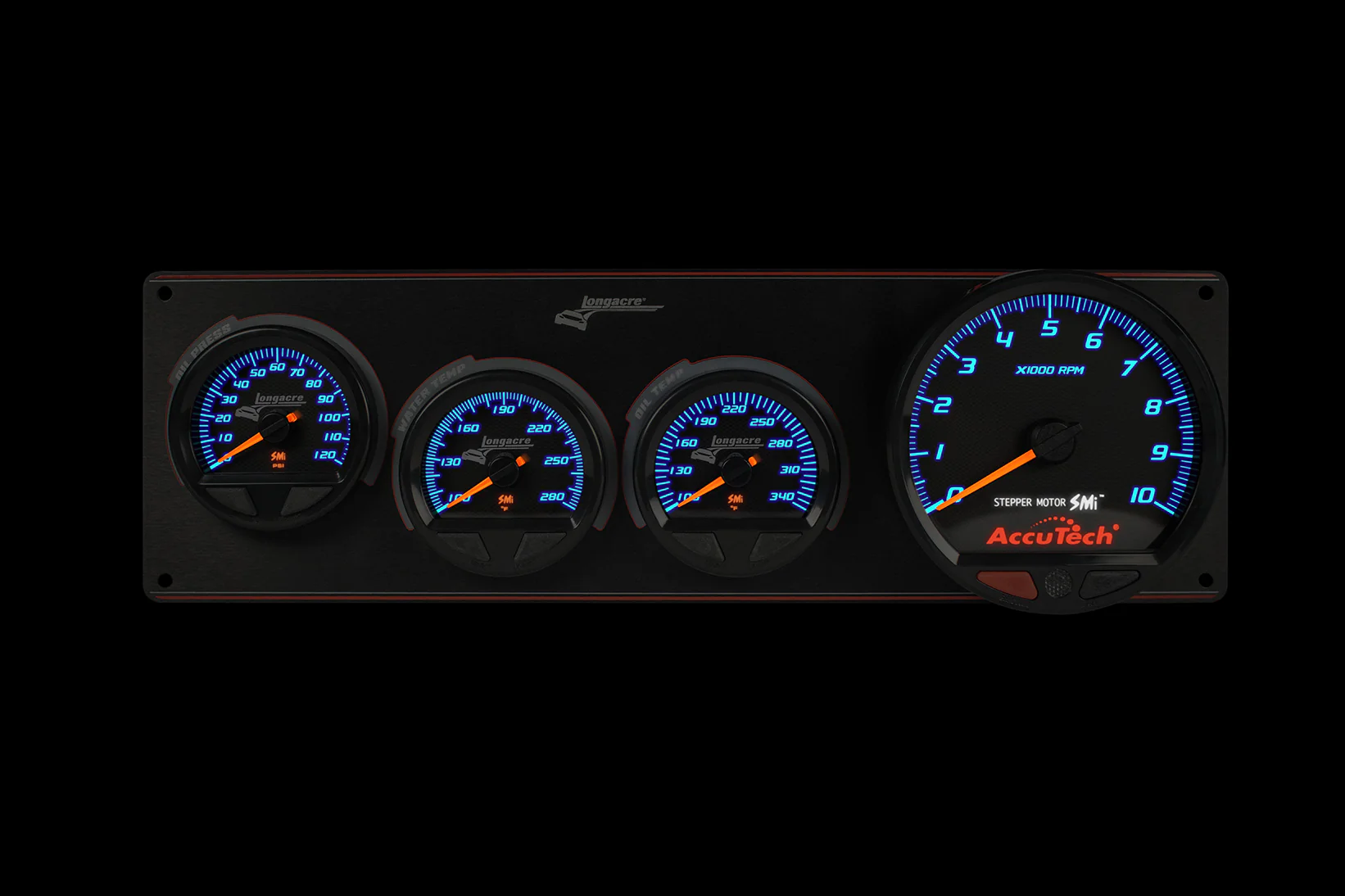SMi™ Elite Waterproof Gauge Panel, 3 Gauge Oil Pressure/Water Temperature/Oil Temperature/Tach - Image 2