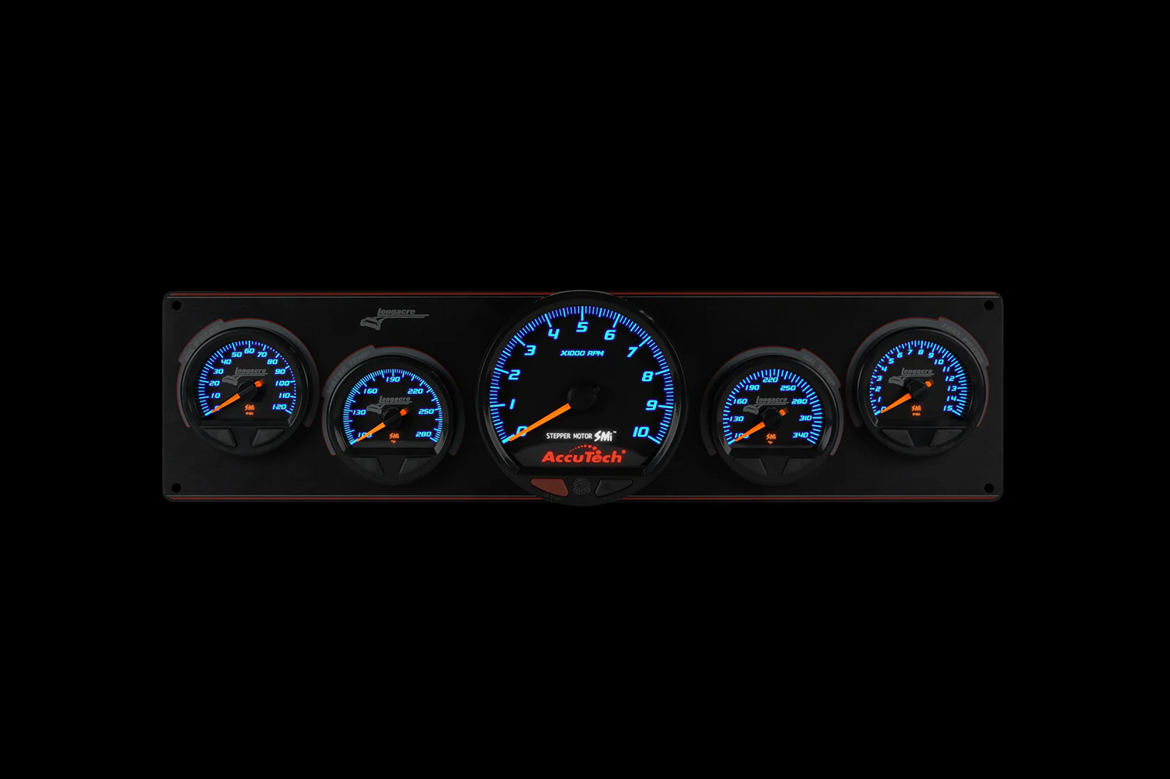 SMiâ„¢ Elite Waterproof Gauge Panel, 4 Gauge Oil Pressure/Water Temperature/Oil Temperature/Fuel Pressure/Tach - Image 2