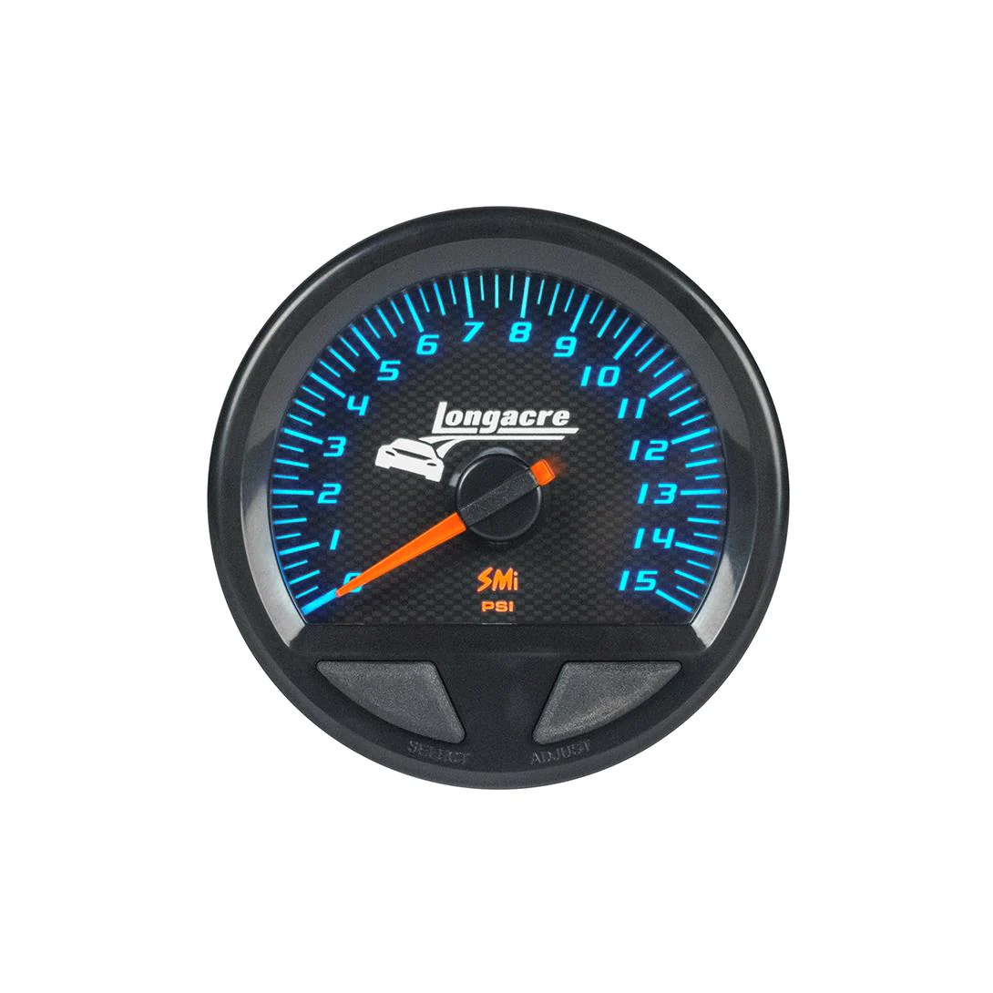 SMi⢠Elite Waterproof Gauges, Fuel Pressure 0-15 psi, Sensor Included