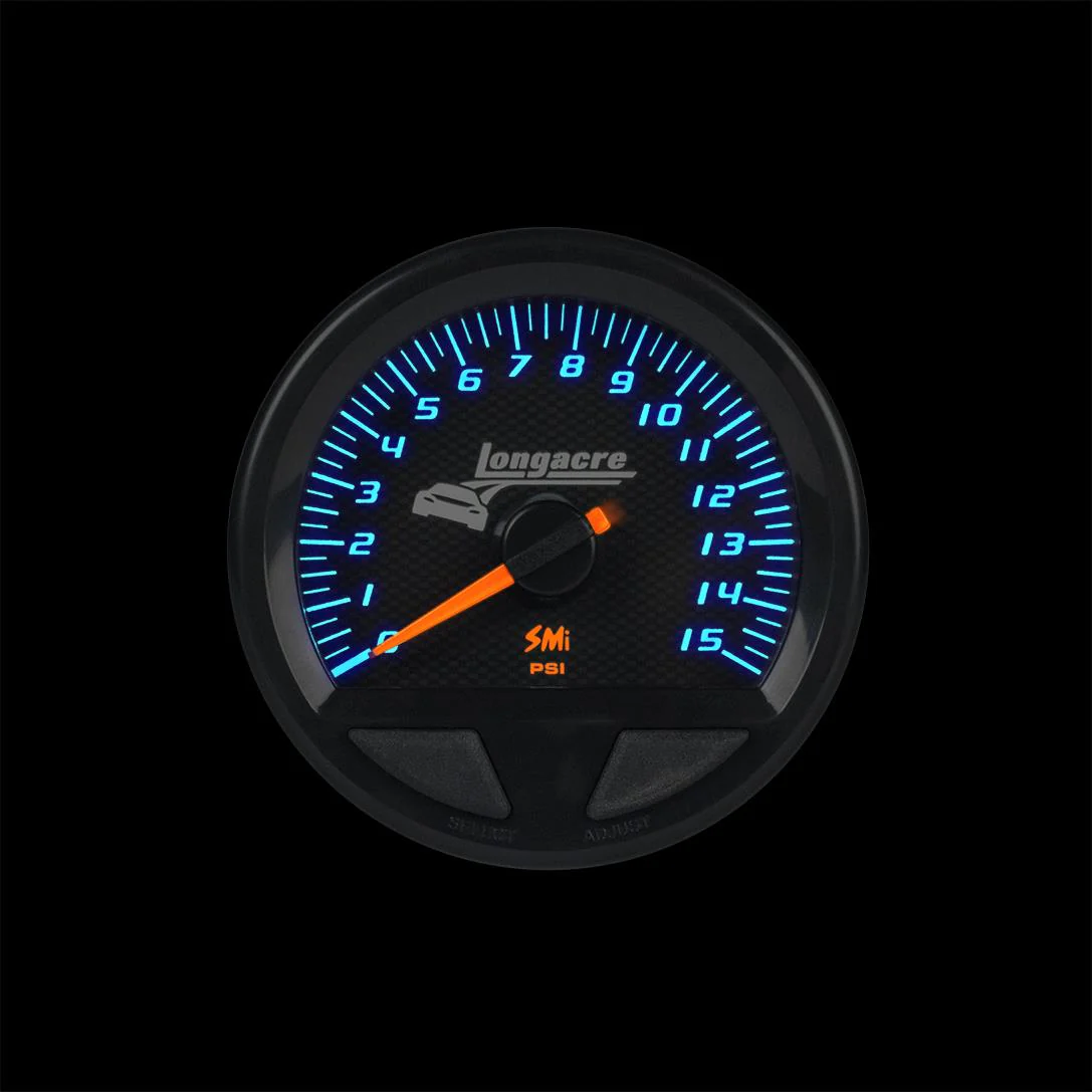 SMi⢠Elite Waterproof Gauges, Fuel Pressure 0-15 psi, Sensor Not Included - Image 2